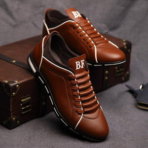 Invomall Breathable Leather Casual Shoes