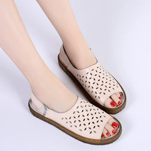 Shoes - Women's Split Leather Comfortable Sandals