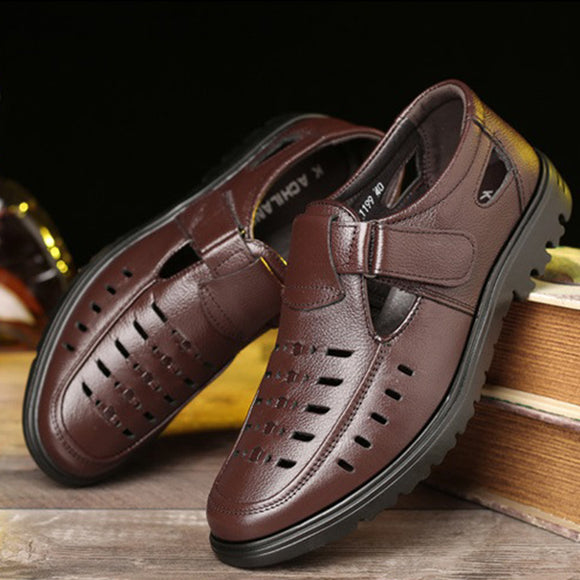 Invomall Genuine Leather Men Shoes