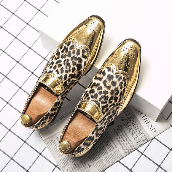 Fashion Pointed Toe Leopard Dress Shoes