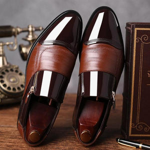 Invomall Luxury Men's Formal Business Leather Shoes