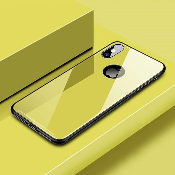 Invomall Luxury Tempered Glass Protection Phone Case For iPhone