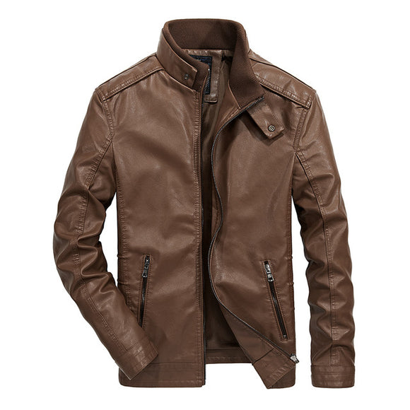 Invomall Men's Leather Jacket