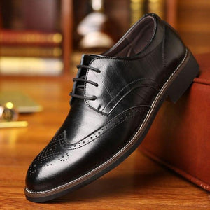 Invomall Luxury Brand Men's Business Leather Shoes