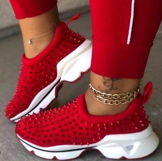 Invomall Women's Platform Sock Sneakers