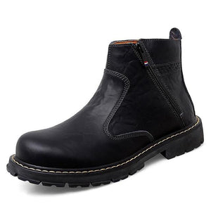Cow Leather Male Ankle Boots