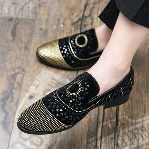 Formal Rhinestone Dress Shoes Loafers