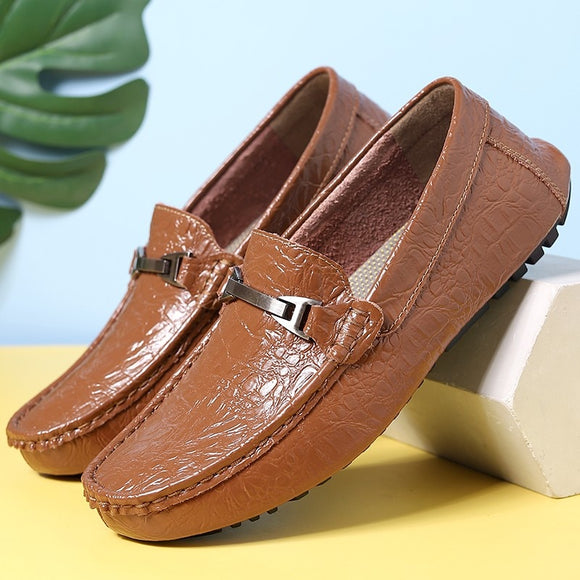 Slip-on Leather Driving Loafers