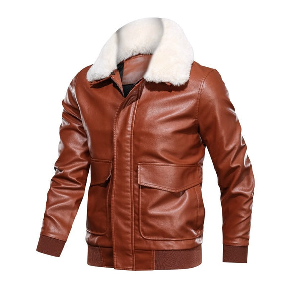 Winter Autumn Casual Motorcycle Leather Jacket