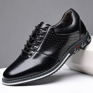 Breathable Lace-Up Leather Shoes