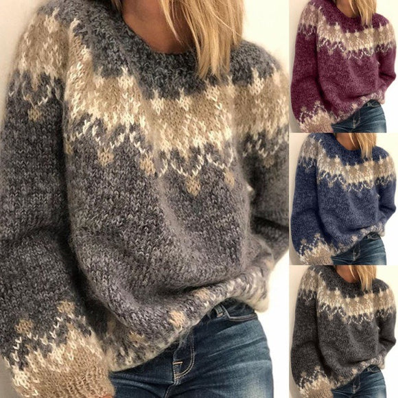 Women Elegant Vintage Sweater