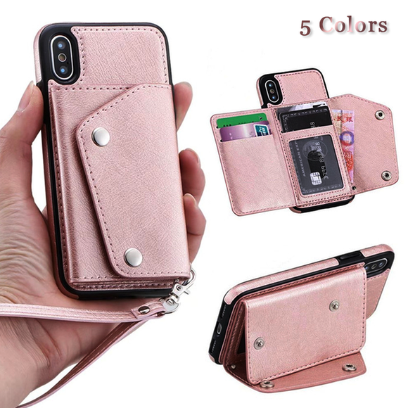 Invomall Wallet Flip PU Leather Case For iphone