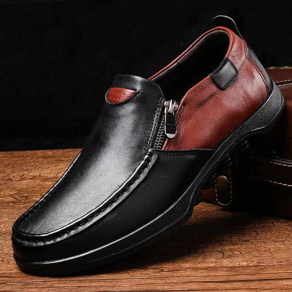 Invomall Men's Genuine Leather Shoes Loafers