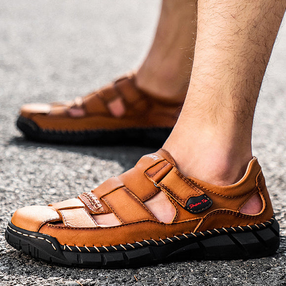 Invomall Men's Leather Sandals
