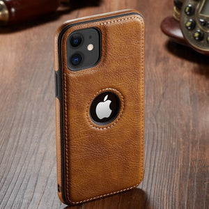 Invomall Retro Leather Stitching Case for iPhone
