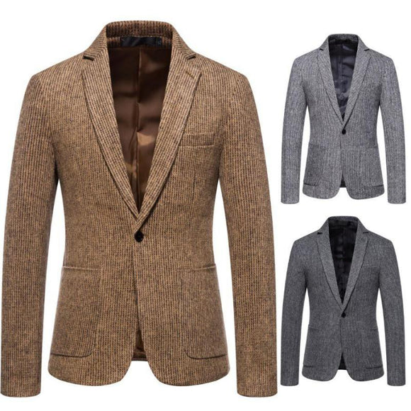 British Style Men's Woolen Jacket