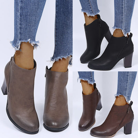 Invomall Ladies Fashion Suede Chelsea Boots