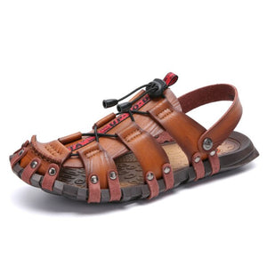 New Fashion Men Breathable Leather Sandals