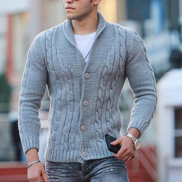 Mens Knitted Sweater Jacket