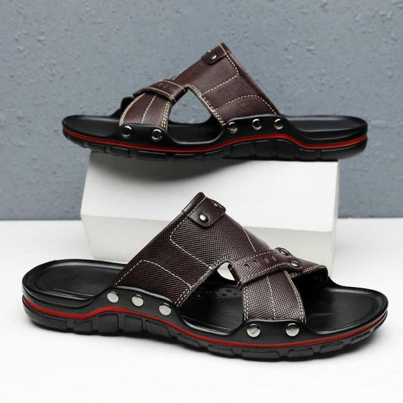 Outdoor Genuine Leather Slippers