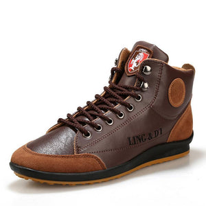 Invomall Fashion Men's Leather Boots