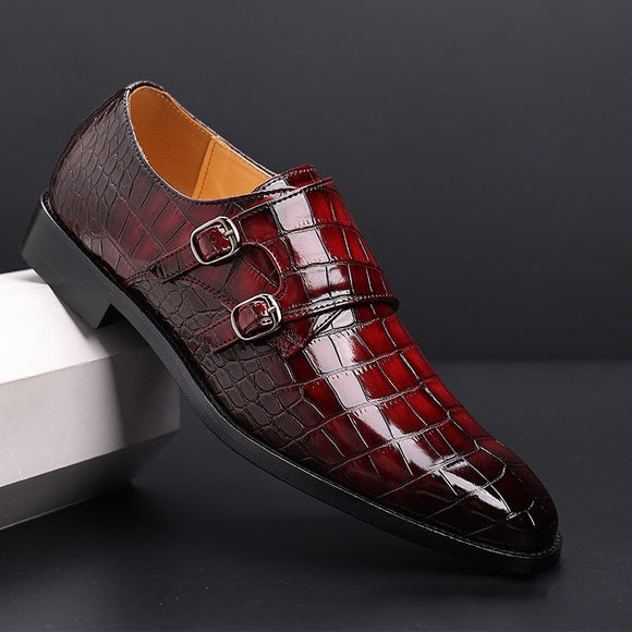 Crocodile Pattern Oxford Shoes