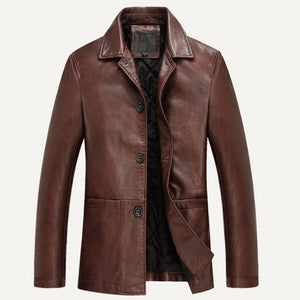 Thick Warm Business Leather Jacket