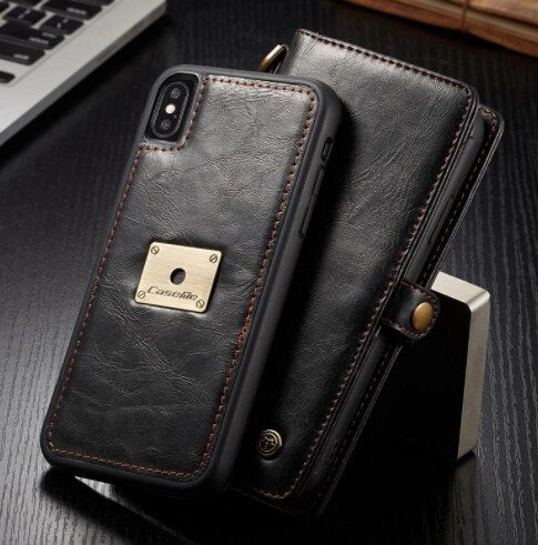 Invomall Luxury Flip Genuine Leather Case for iPhone