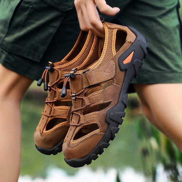 Genuine Leather Men Soft Sandals