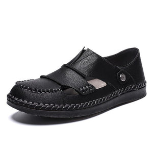 Invomall Men's Vintage Leather Casual Shoes