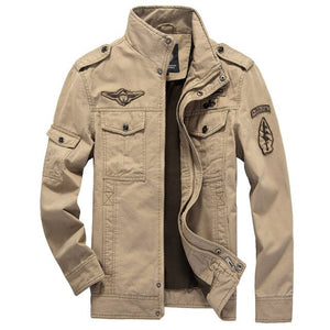 Invomall Men's Cotton Military Jacket