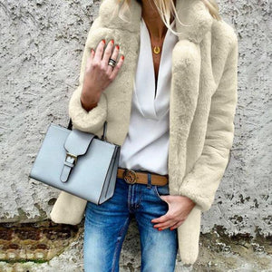 New Style Solid Color Fluffy Coat