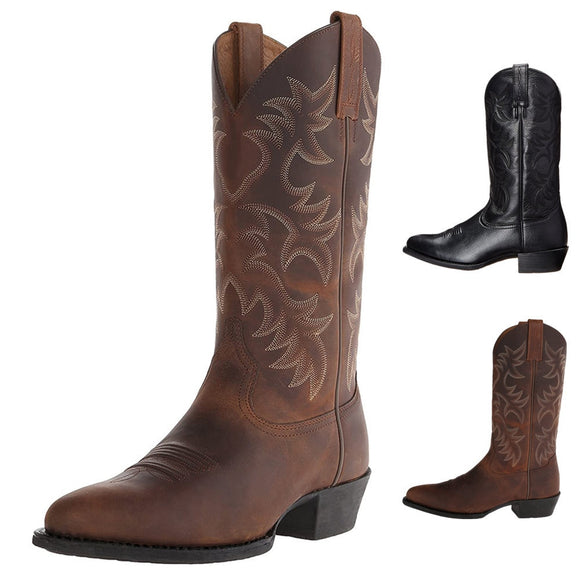 Invomall Men's Western Cowboy Boots