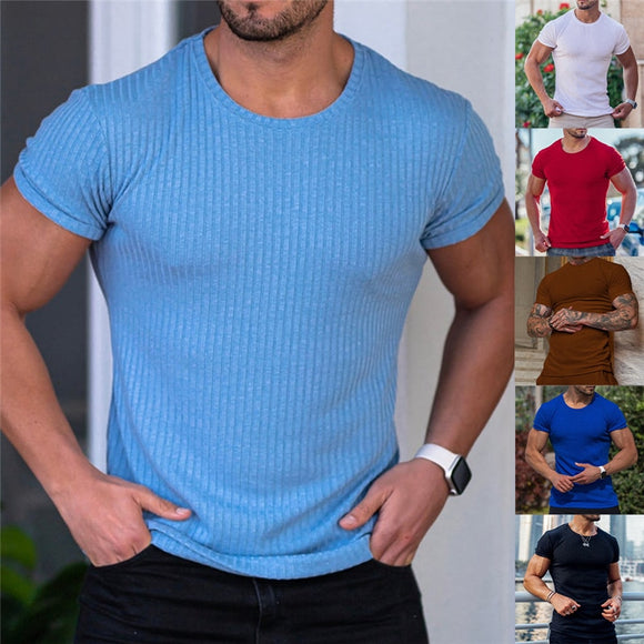 Striped Solid Color T-shirts