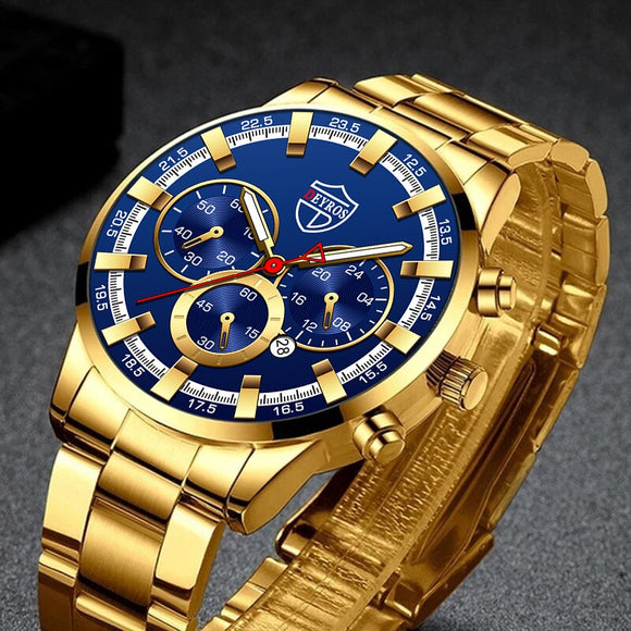 Luxury Gold Stainless Steel Quartz Watch