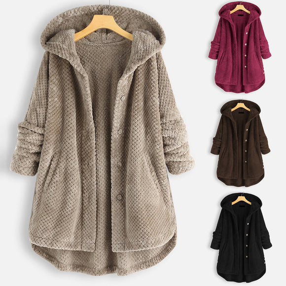 Women's Winter Hooded Feece Coat