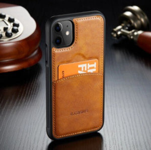 Invomall Luxury Leather Card Holder Wallet Back Case For iPhone