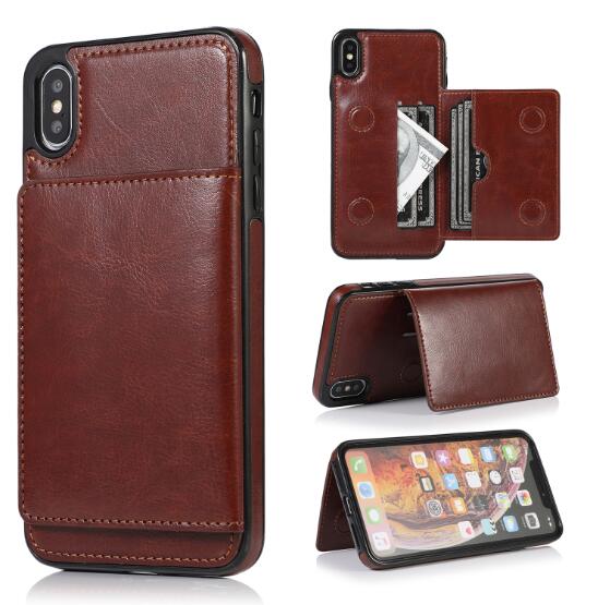 Invomall Retro PU Leather Card Slot Case For iPhone