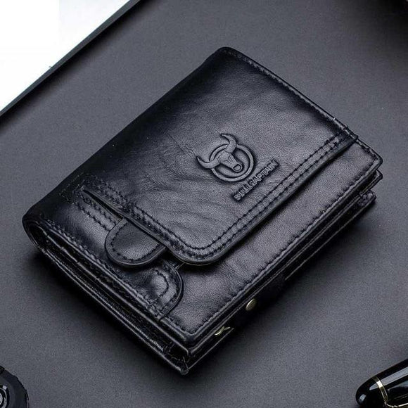 Designer Genuine Cowhide Leather Men Wallet