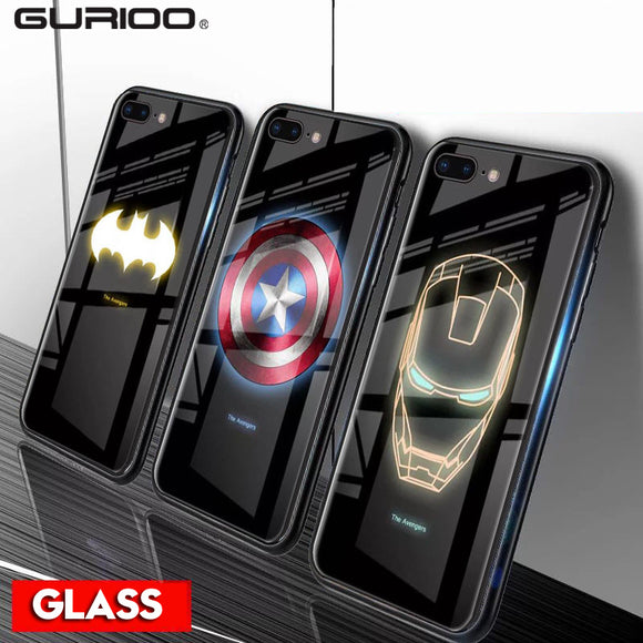 Invomall Luminous Glass Case For iphone 7/8/X/XR/XS/Max