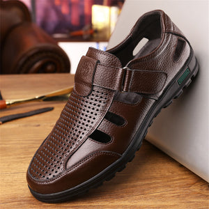 Genuine Leather Cowhide Male Sandals