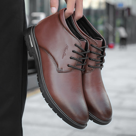 Italian Style Classic Warm Leather Boots