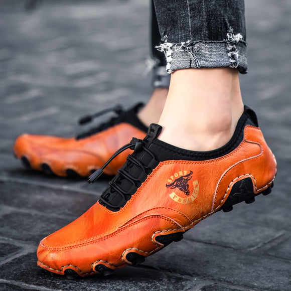 Invomall Spring Autumn Men's Leather Shoes