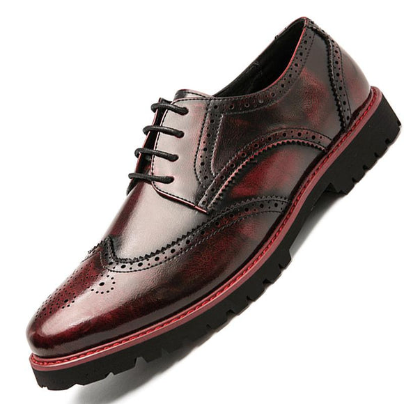 Business Leather Brogues Men‘s Dress Shoes