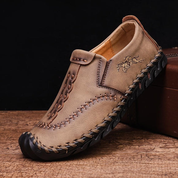 Autumn Leather Loafers Moccasins