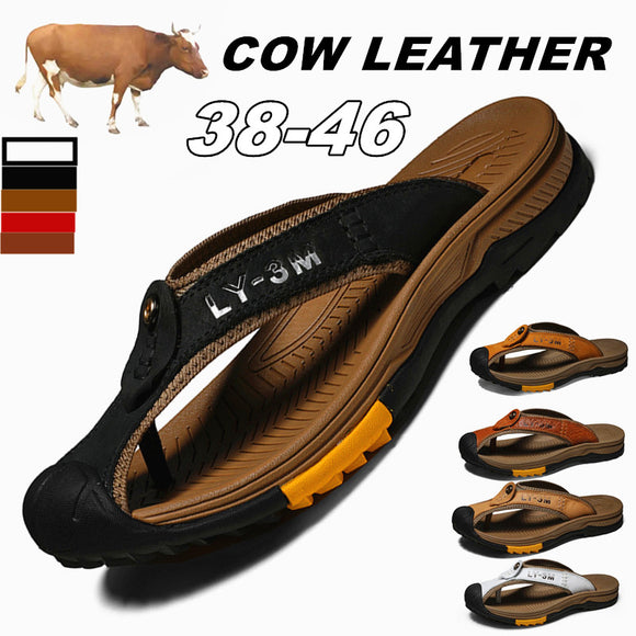 Classic Anti-slip Leather Slippers