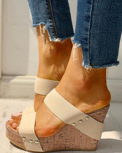 Invomall Women's Comfortable Platform Wedge Shoes