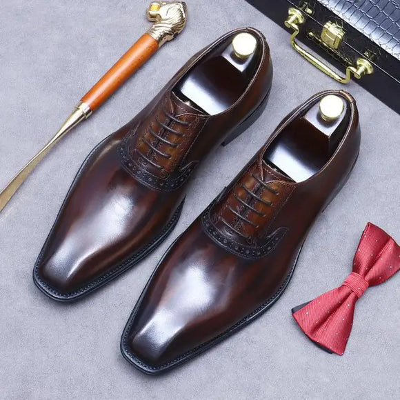 Handmade Vintage Design Genuine Leather Oxford Shoes