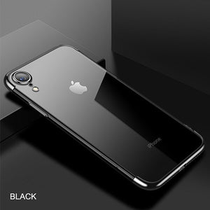Invomall Luxury Ultra Thin Transparent Plating Case for iPhone