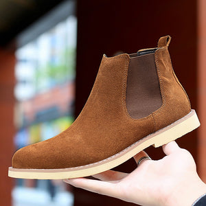 Luxury Cow Suede Leather Elegant Chelsea Boots
